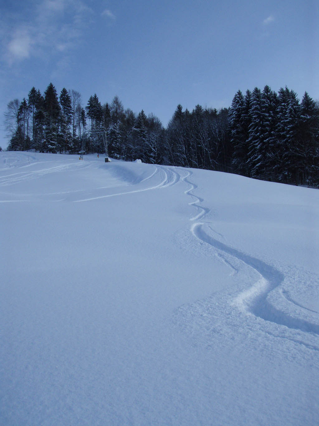 Spuren im Tiefschnee