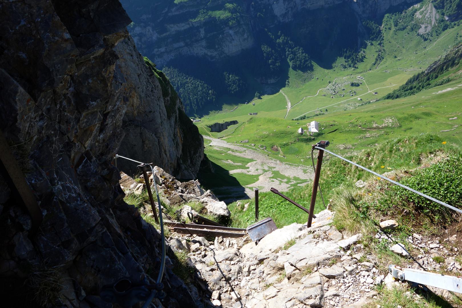 Rostige Treppe am Schäfler