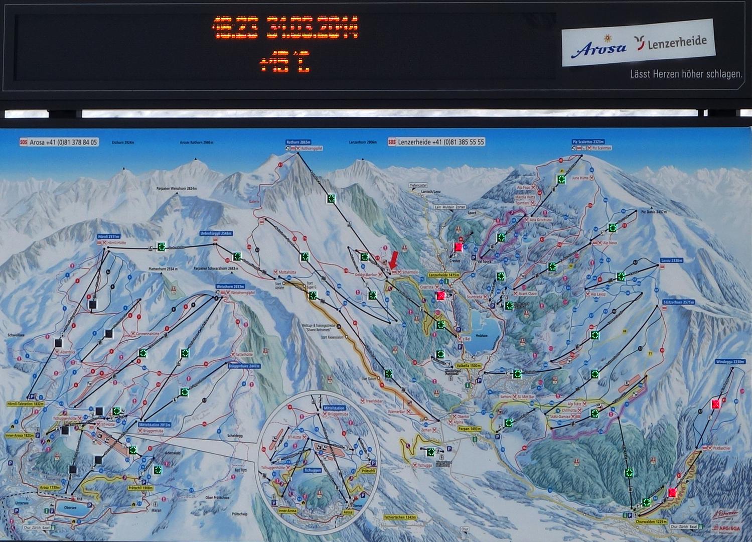 Pistenplan Lenzerheide-Arosa