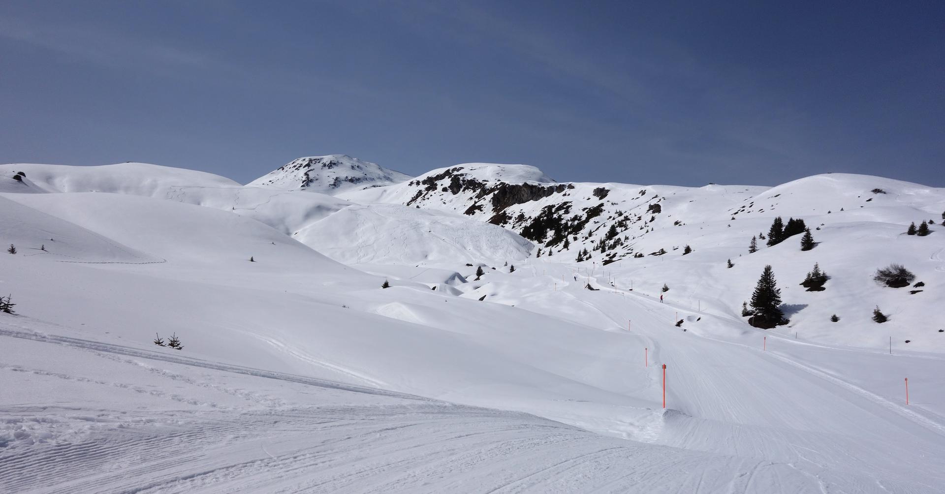 Skiabfahrt Leichte Maran