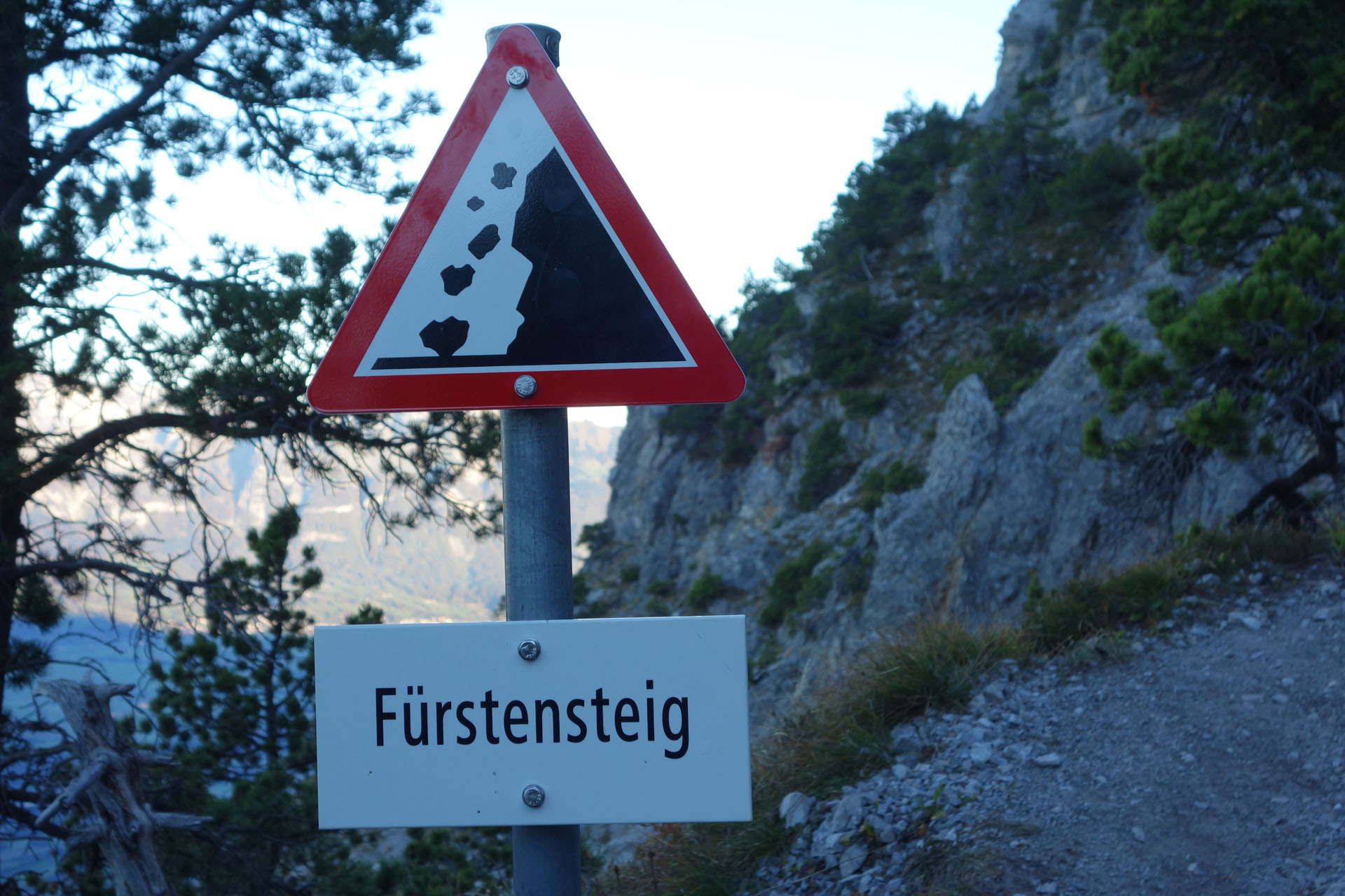 Fürstensteig Steinschlag