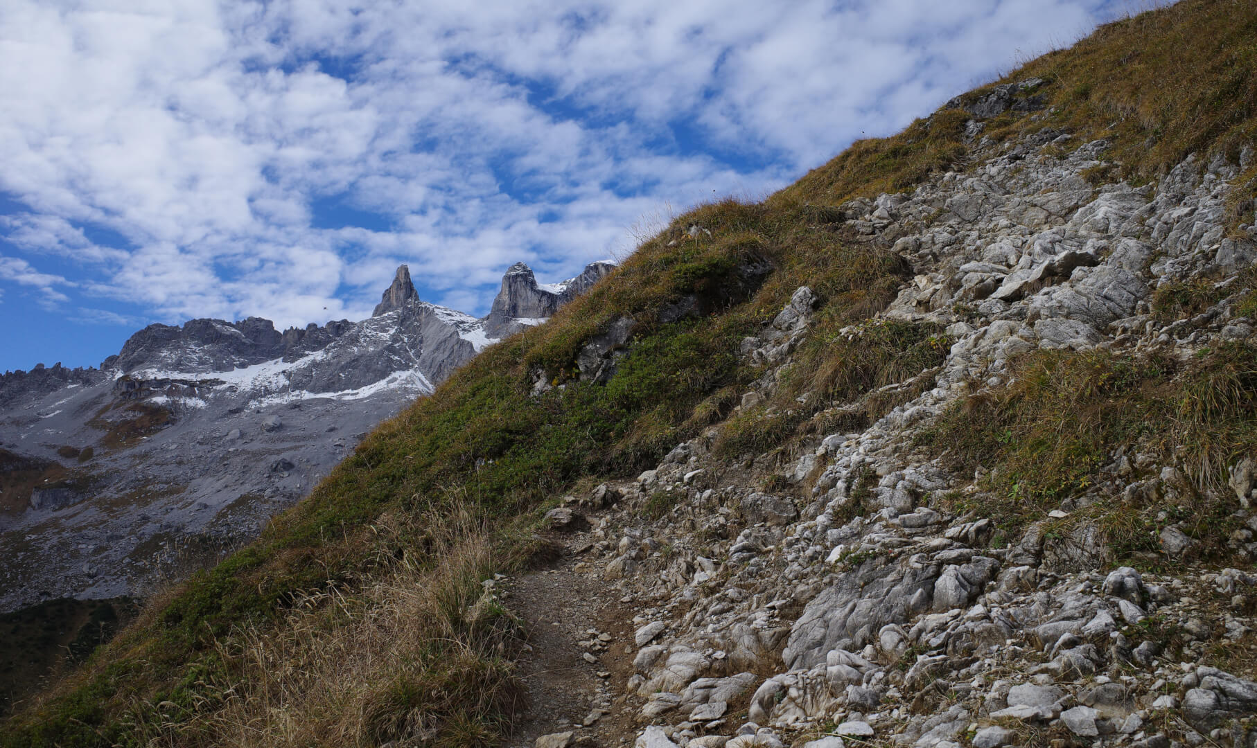 Steiler Aufstieg Geißspitze