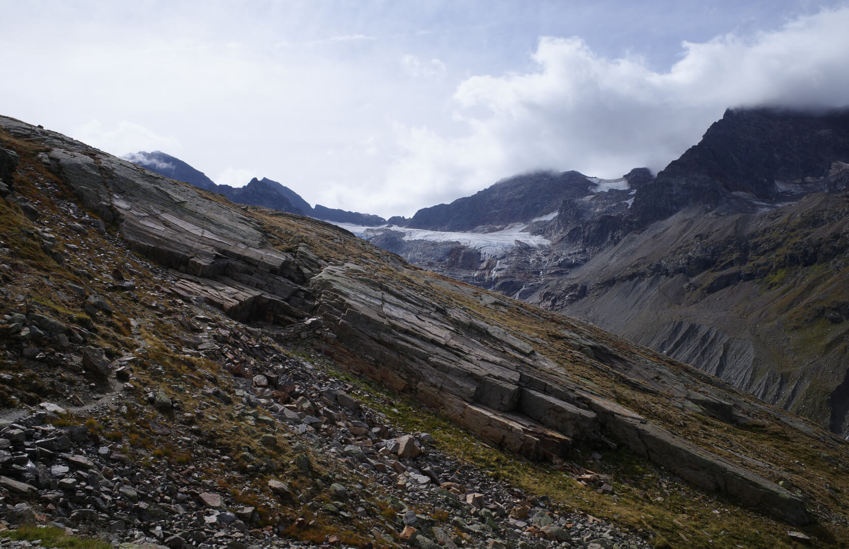 Wanderweg mit Ochsentaler Gletscher