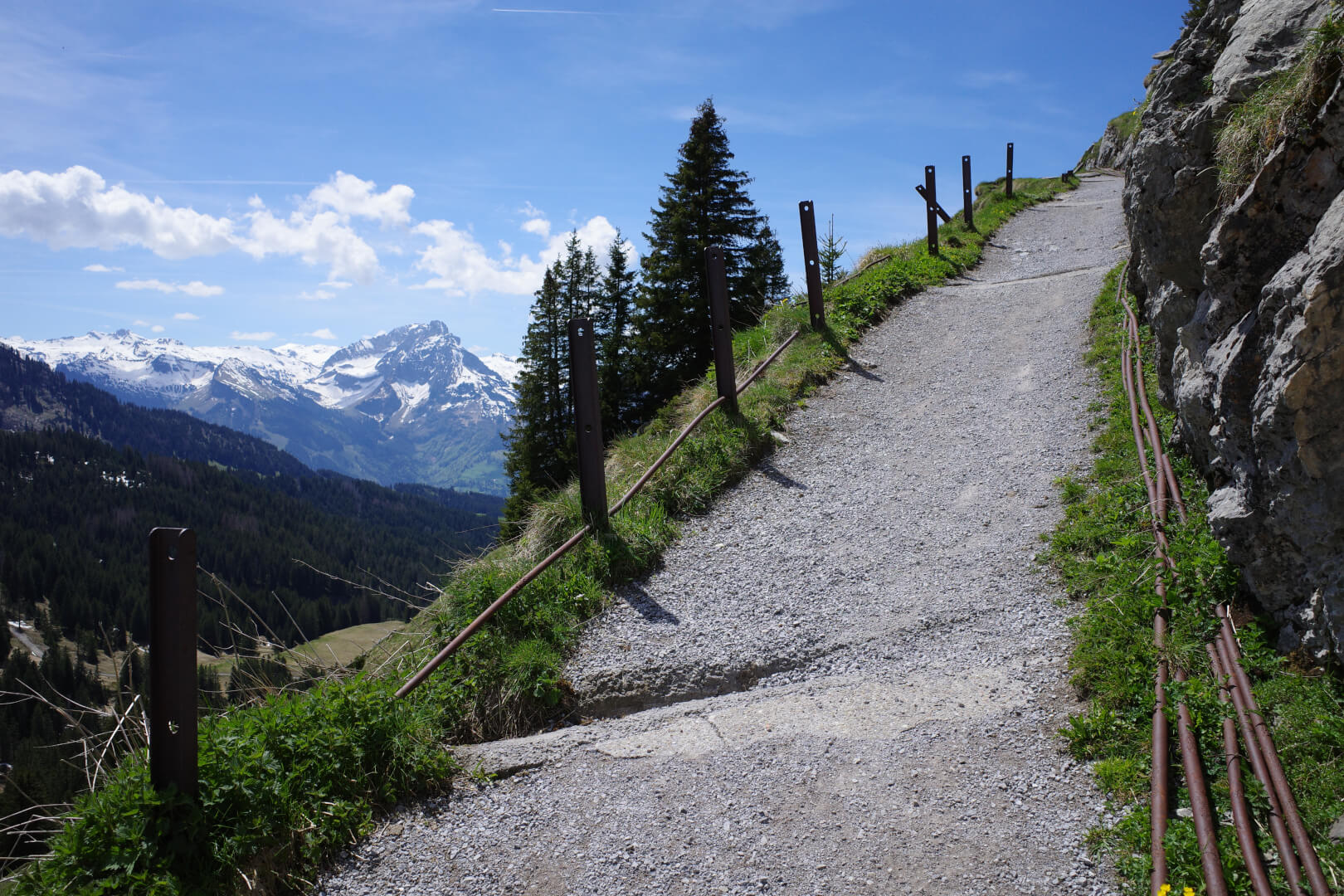 Gesicherter Felsenweg